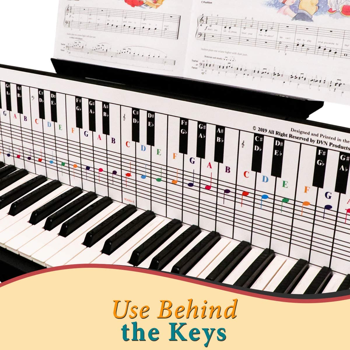 Keyboard Note Chart Behind The Piano Keys Quality Music Gear