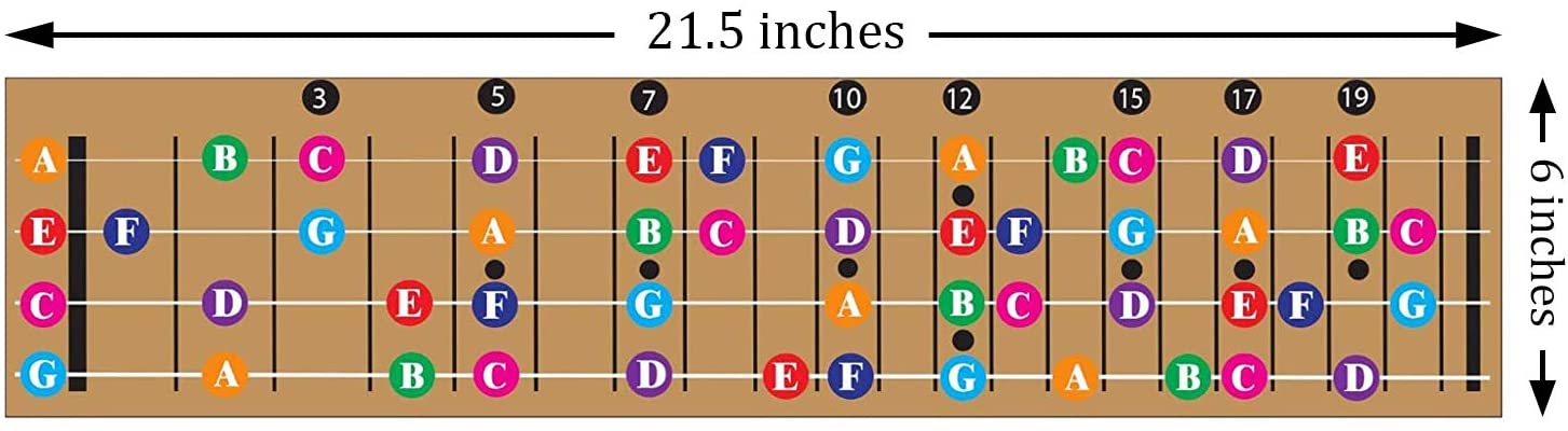 Ukulele Guitar Fretboard Note Chart - Quality Music Gear