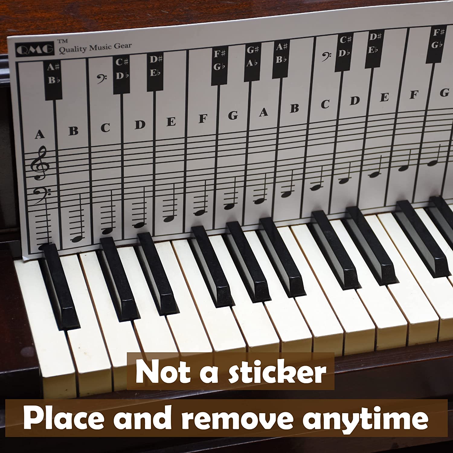 Piano And Keyboard Note Chart For 88 Keys Use Behind The Keys 